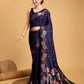 Vedant Vastram Soft Litchi Silk Banarasi Silk Saree - Navy | Swadesiicart