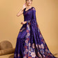 Vedant Vastram Soft Litchi Silk Banarasi Silk Saree - Violet | Swadesiicart