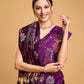 Vedant Vastram Soft Litchi Silk Banarasi Silk Saree - Wine | Swadesiicart