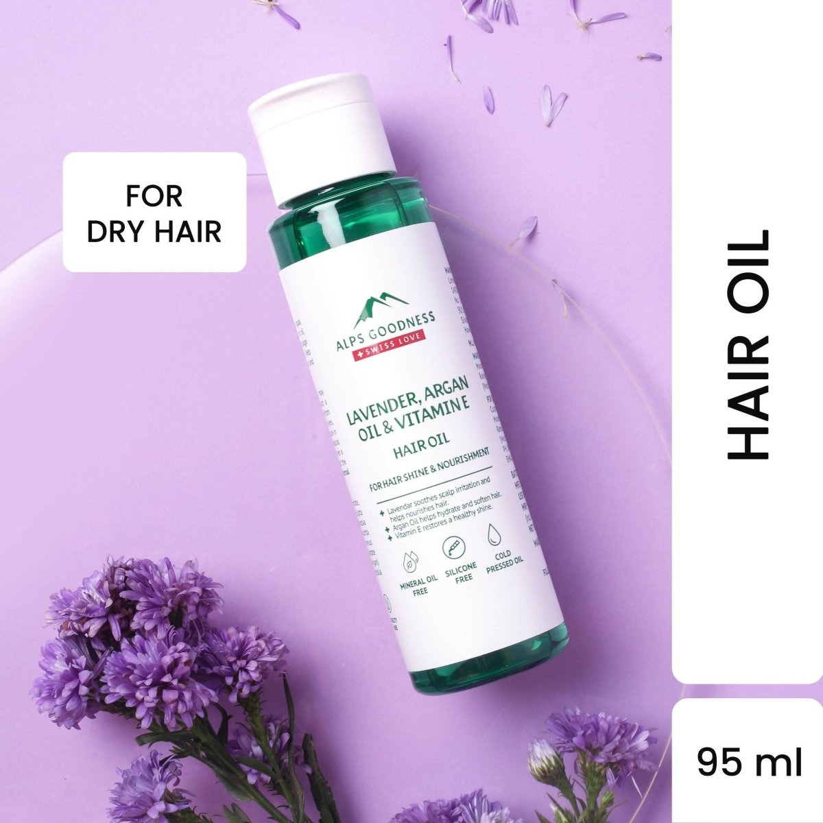 Alps Goodness Lavender, Argan Oil & Vitamin E Hair Oil - Swadesiicart
