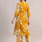 Aavyora Women's Mustard Yellow & White Floral Printed Cotton Co-Ord Set - Swadesiicart