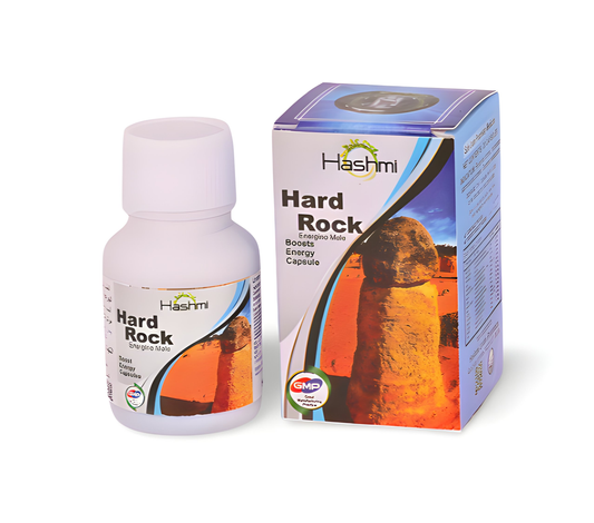 Hashmi Pharmacy Hard Rock Capsules are formulated with natural ingredients like Ashwagandha, Safed Musli, Gokshur, Gheekwar, and more. | Swadesiicart