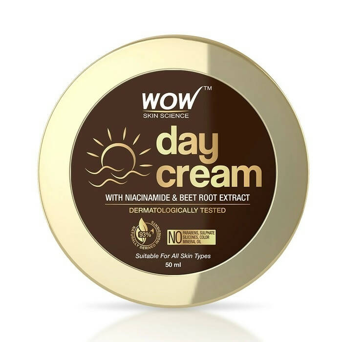 Wow Skin Science Day Cream With Niacinamide & Beetroot Extract - Swadesiicart
