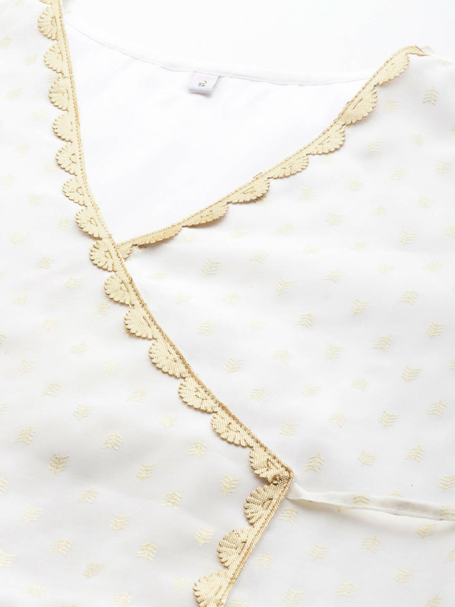 Ahalyaa Women's Traditional wear Tunic - Off-White | Swadesiicart