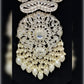 Jewel City Elegant Multi-Layered Pearl Necklace Set with Intricate Silver Pendant and Earrings | Swadesiicart