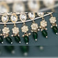 Jewel City Regal Diamond and Emerald Necklace Set - Exquisite Bridal and Formal Jewelry | Swadesiicart