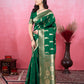 Vedant Vastram Banarasi Silk Fashion Saree - Green | Swadesiicart
