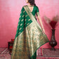 Vedant Vastram Banarasi Silk Fashion Saree - Green | Swadesiicart