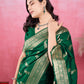 Vedant Vastram Banarasi Silk Fashion Saree - Green | Swadesiicart