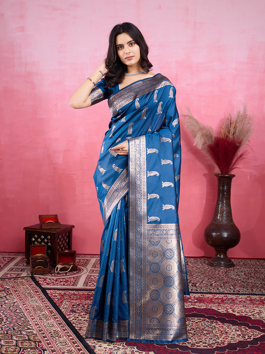 Vedant Vastram Banarasi Silk Fashion Saree - Morpinch | Swadesiicart