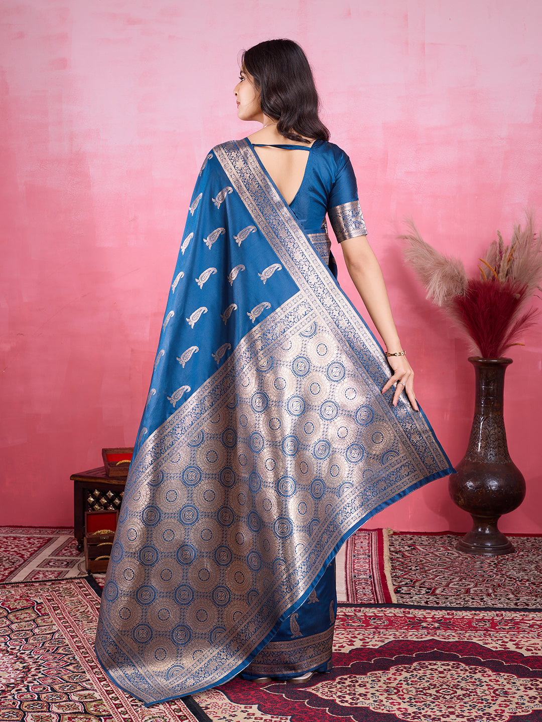 Vedant Vastram Banarasi Silk Fashion Saree - Morpinch | Swadesiicart