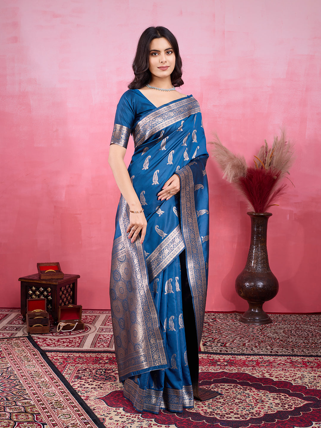 Vedant Vastram Banarasi Silk Fashion Saree - Morpinch | Swadesiicart