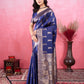 Vedant Vastram Banarasi Silk Fashion Saree - Navy | Swadesiicart