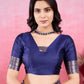 Vedant Vastram Banarasi Silk Fashion Saree - Navy | Swadesiicart