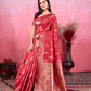 Vedant Vastram Banarasi Silk Fashion Saree - Red | Swadesiicart