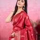 Vedant Vastram Banarasi Silk Fashion Saree - Red | Swadesiicart