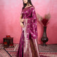 Vedant Vastram Banarasi Silk Fashion Saree - Wine | Swadesiicart