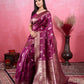 Vedant Vastram Banarasi Silk Fashion Saree - Wine | Swadesiicart