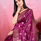 Vedant Vastram Banarasi Silk Fashion Saree - Wine | Swadesiicart
