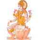 Soni Craft Handmade Poly Resin Lakshmi Ji Sculpture Sitting On Lotus Statue - Swadesiicart