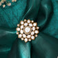 Ruby Raang Traditional Gold Polished White Kundan Ring | Swadesiicart