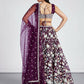 House of Panchhi Burgundy Net heavy Sequinse embroidery Semi-Stitched Lehenga choli & Dupatta | Swadesiicart