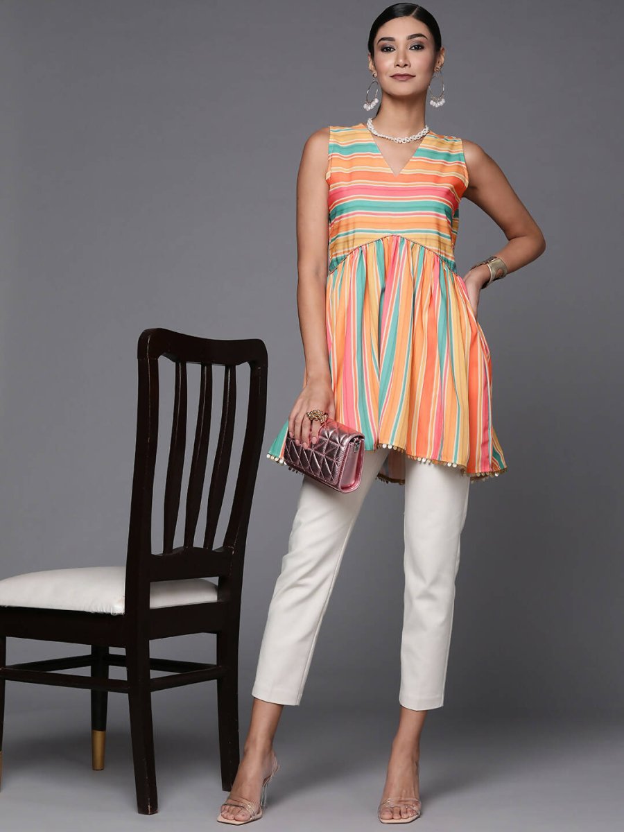 Ahalyaa Women's Traditional wear Tunic - Multicolor | Swadesiicart