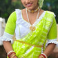 Exclusive Collection Beautiful Parrot Green Jaal Jamdani Saree - Swadesiicart