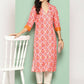Ahalyaa Women's Traditional wear Kurta - Orange | Swadesiicart
