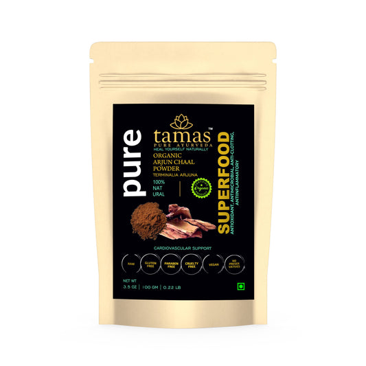 Tamas Pure Ayurveda Superfood Organic Arjun Chaal Powder - Green Leaf