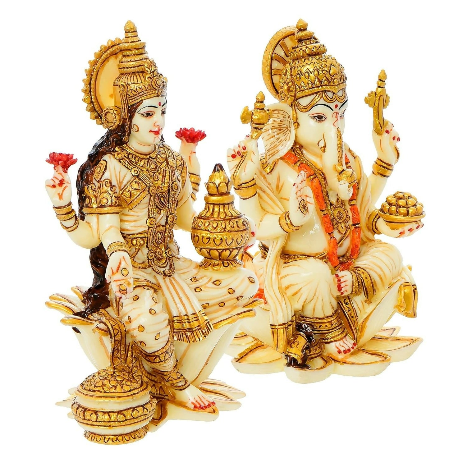Mukundra Art N Craft 7 Goddess Lakshmi Ganesha Statue - Swadesiicart