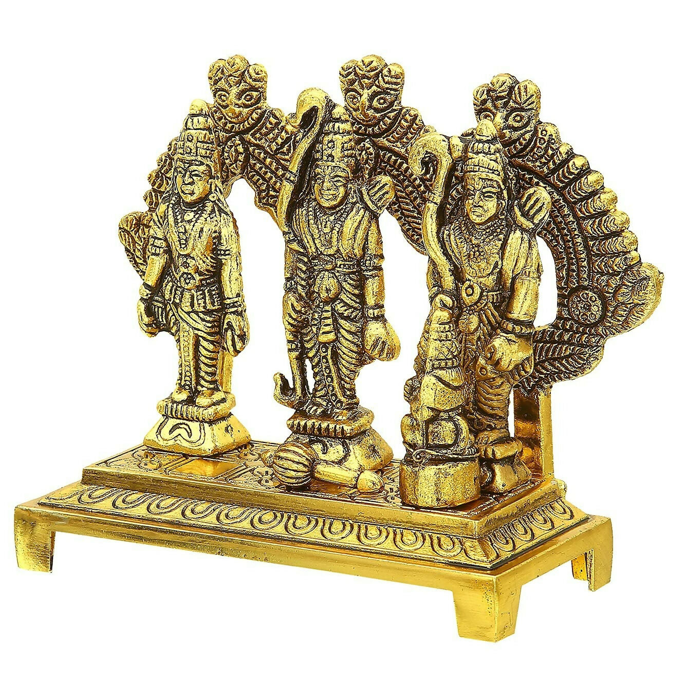 Craftam Metal Shri Ram Darbar With Hanuman Ji - Swadesiicart