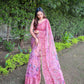 Vamsee Bavari Peach Organza Saree - Swadesiicart