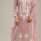 Anaita Peach Embroidered Silk Stitched Salwar Suit