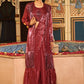 Maroon Tom Silk Plain Ready To Wear Saree With Stitched Blouse - Satiksha | Swadesiicart
