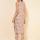 Janasya Women's Beige Moss Digital Floral Printed Casual Straight Co-ords - Swadesiicart