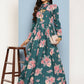 Ahalyaa Women's Traditional wear Ethnic Dress - Green | Swadesiicart