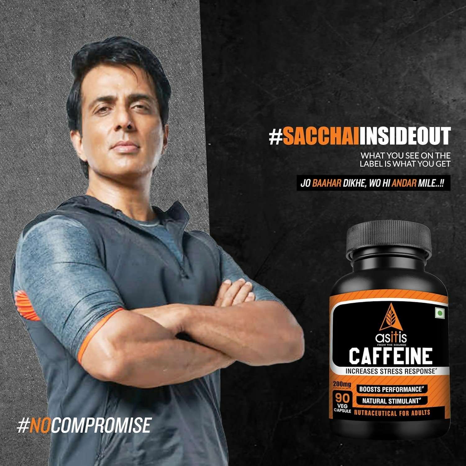 As-It-Is Nutrition Caffeine Per Serving Capsules | Swadesiicart