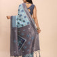 Shree Shyam Fashion Linen Cotton Sky Blue Saree