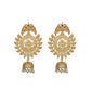 Joban Fashion Women Matte Gold Brass Earrings | Swadesiicart