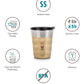 Vaya Popcup Insulated Coffee Mug Tumbler With Lid - 250 ml (Gold) | Swadesiicart