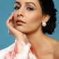 Pearl White Shine Studs- Ruby Raang | Swadesiicart