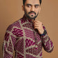 Anaita Purple Printed Cotton Straight Kurta