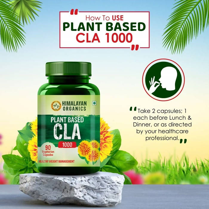 Himalayan Organics Plant Based CLA 1000 Healthy Weight Management Vegetarian Capsules - Swadesiicart