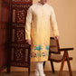 Yellow Cotton Printed Chikankari Embroidery Work Kurta - Mahotsav | Swadesiicart
