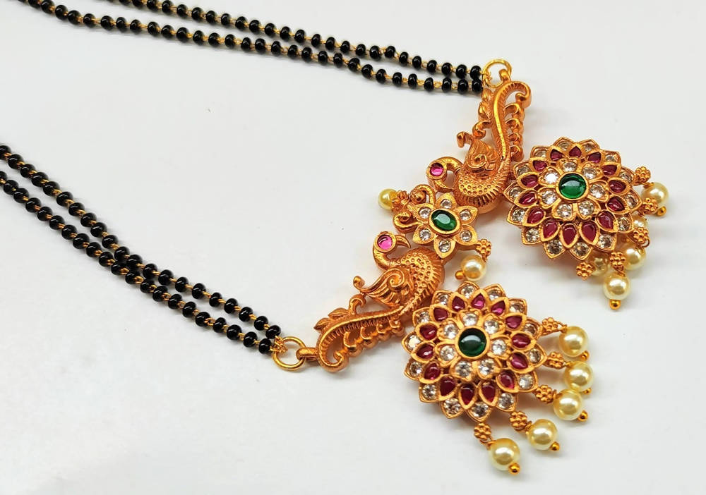 Matt Finish Peacock Mangalsutra | Swadesiicart
