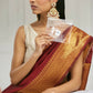 Nuyug 22K Gold-Plated Elegant Ruby & Kundan Stone Studded With Pearl Beaded Floral Chandbalis | Swadesiicart