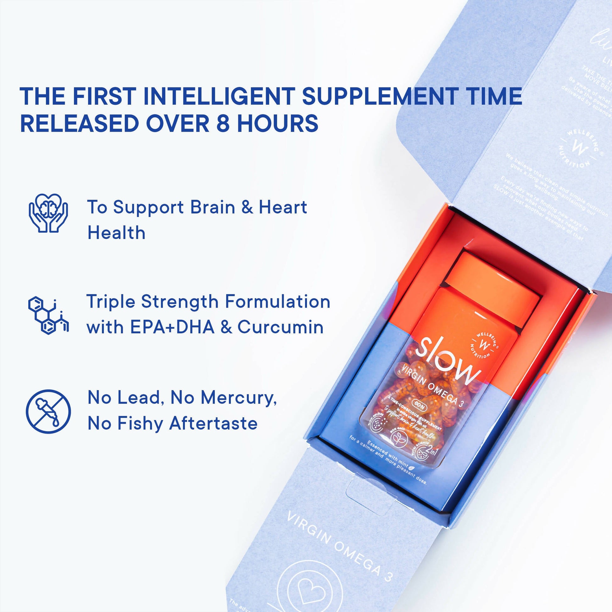 Wellbeing Nutrition Slow | Virgin Omega 3 Capsules - Swadesiicart