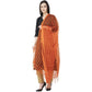 A R Silk Cotton Square Regular Dupatta Orange Color Dupatta or Chunni