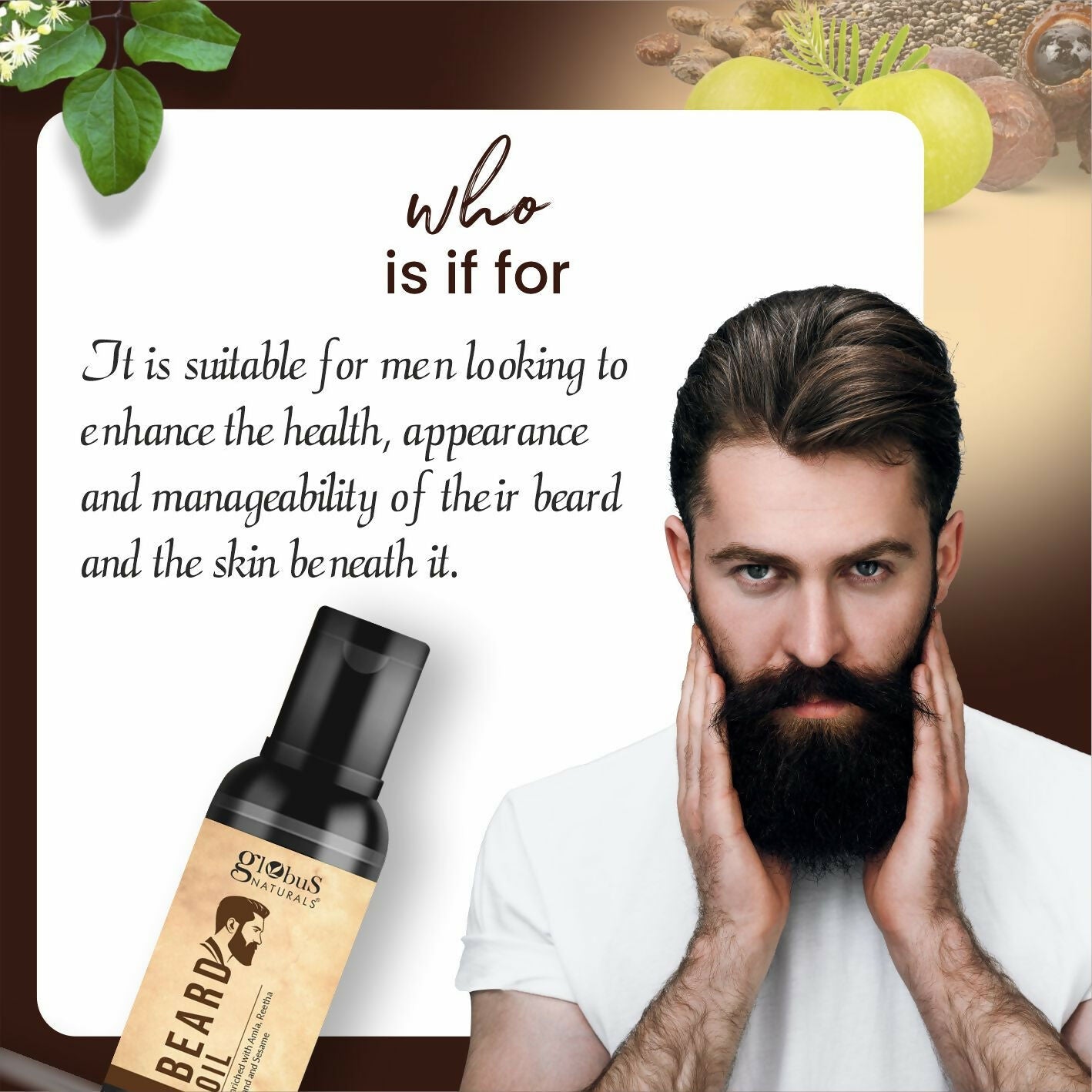 Globus Naturals Ayurvedic Beard Oil | Swadesiicart